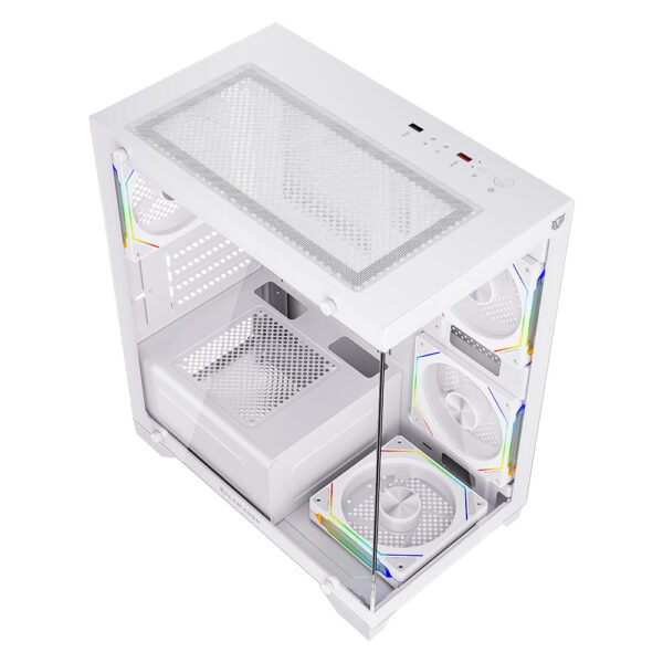 GABINETE BALAM RUSH (BR-941648) TANK PERFORM 3600,MICRO ATX,1*USB 3.0,CRISTAL TEMP,2 FAN,BLANCO - Image 2