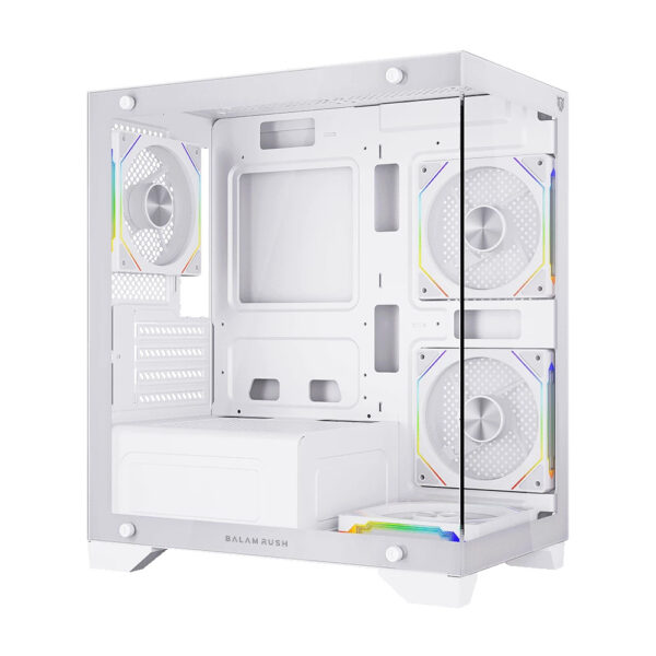 GABINETE BALAM RUSH (BR-941648) TANK PERFORM 3600,MICRO ATX,1*USB 3.0,CRISTAL TEMP,2 FAN,BLANCO