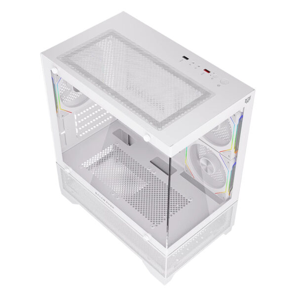 GABINETE BALAM RUSH (BR-941662) TANK PERFORM 3200,MICRO ATX,1*USB 3.0,CRISTAL TEMP,1 FAN,BLANCO - Image 3