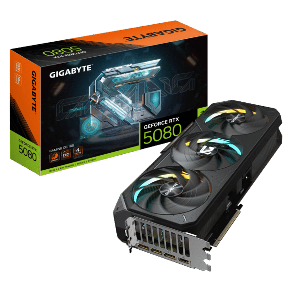 TARJETA DE VIDEO GIGABYTE (GV-N5080GAMING OC-16GD) RTX 5080, 16GB GDDR7, PCIE 5.0, HDMI, 3*DP, 3 FAN