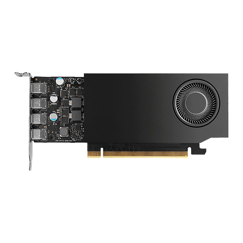 TARJETA DE VIDEO PNY (VCNRTXA1000ATX-PB) NVIDIA RTX A1000ATX,8GB,GDDR6,4*MDP,72TC,2304 CC