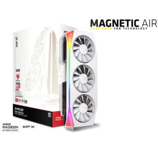 TARJETA DE VIDEO XFX (RX-97TMARGW9) MERCURY RX9070XT,16GB GDDR6,2570MHZ,3*DP,HDMI,MGNETIC AIR BLANCA