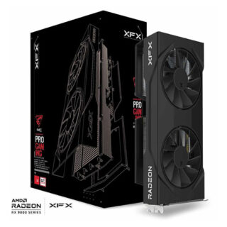 TARJETA DE VIDEO XFX (RX-96TSW16BQ) SWIFT RX9060XT OC,16GB GDDR6,1900MHZ,2*DP,HDMI,2*FAN,NEGRO