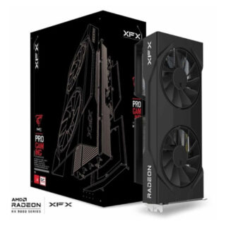 TARJETA DE VIDEO XFX (RX-96TSW8GBQ) SWIFT RX9060XT OC,8GB GDDR6,1900MHZ,2*DP,HDMI,2*FAN,NEGRO