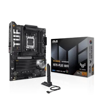 MOTHERBOARD ASUS (TUF GAMING X870-PLUS WIFI)SOCKET AM5,4*DDR5,HDMI,2 USB4,PCI-E 5.0,WIFI7,ATX