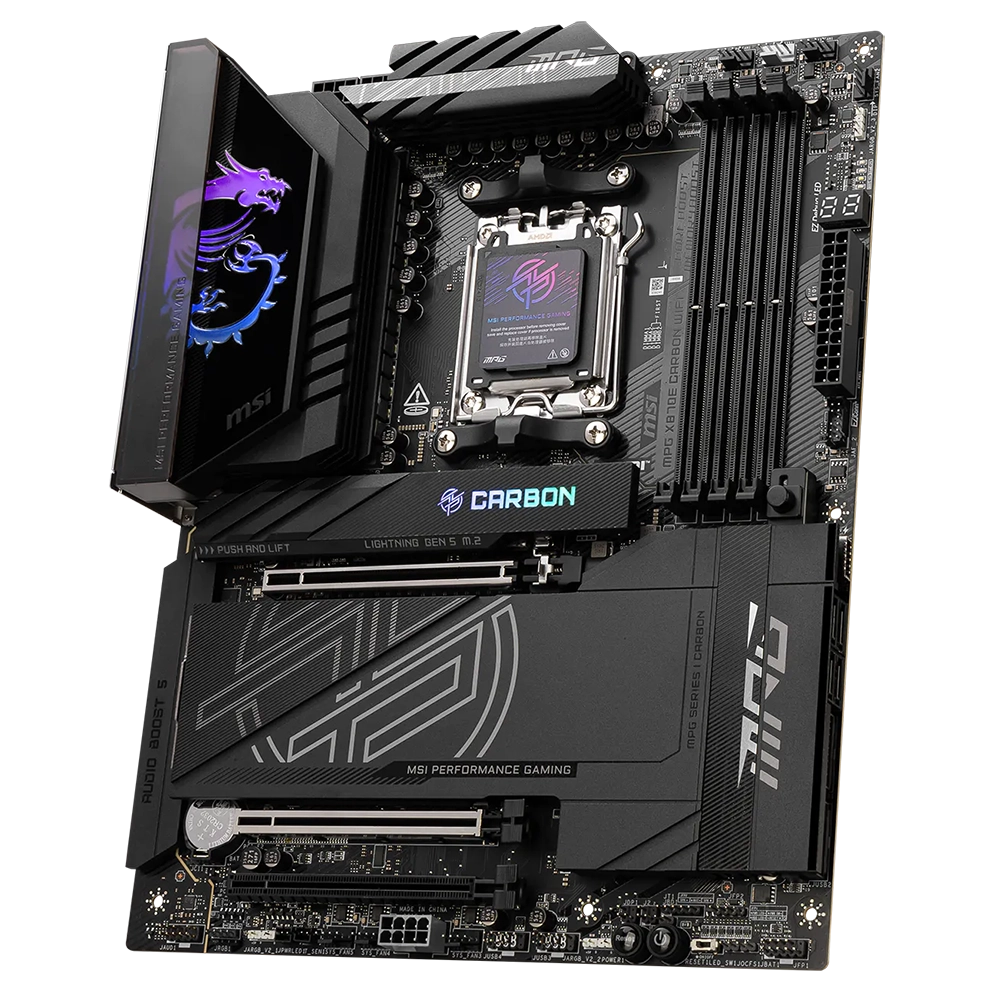 MOTHERBOARD MSI (MPG X870E CARBON WIFI) SOCKET AM5, 4*DDR5 8400, HDMI, 2* USB-C, 4*M.2, ATX - Image 4