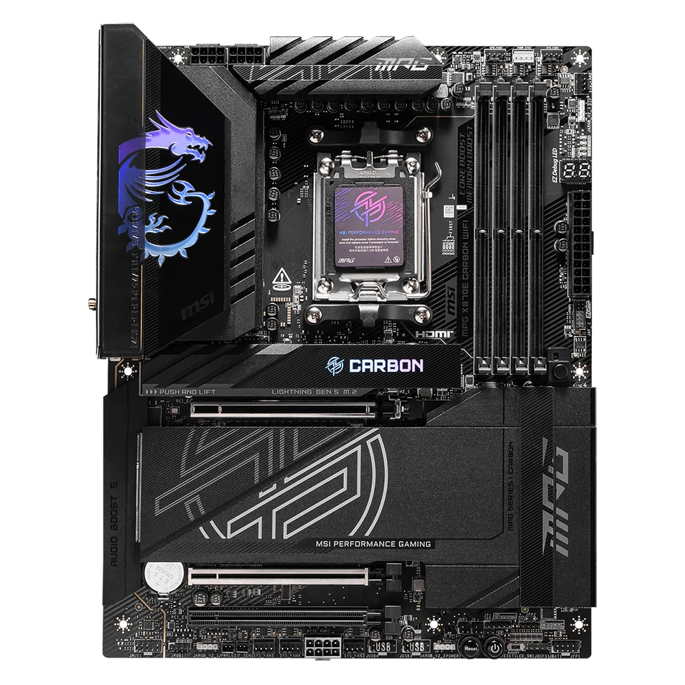 MOTHERBOARD MSI (MPG X870E CARBON WIFI) SOCKET AM5, 4*DDR5 8400, HDMI, 2* USB-C, 4*M.2, ATX - Image 2
