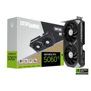 TARJETA DE VIDEO ZOTAC (ZT-B50610H-10M) RTX 5060TI TWIN EDGE OC 8GB GDDR7,2602 MHZ,PCIE 5,HDMI,3*DP,2*FAN