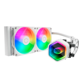 VENTILADOR P/CPU COOLER MASTER (MLW-D24M-A18PA-RW) MASTERLIQUID 240 CORE II ARGB,LGA1851/AM5,BLANCO