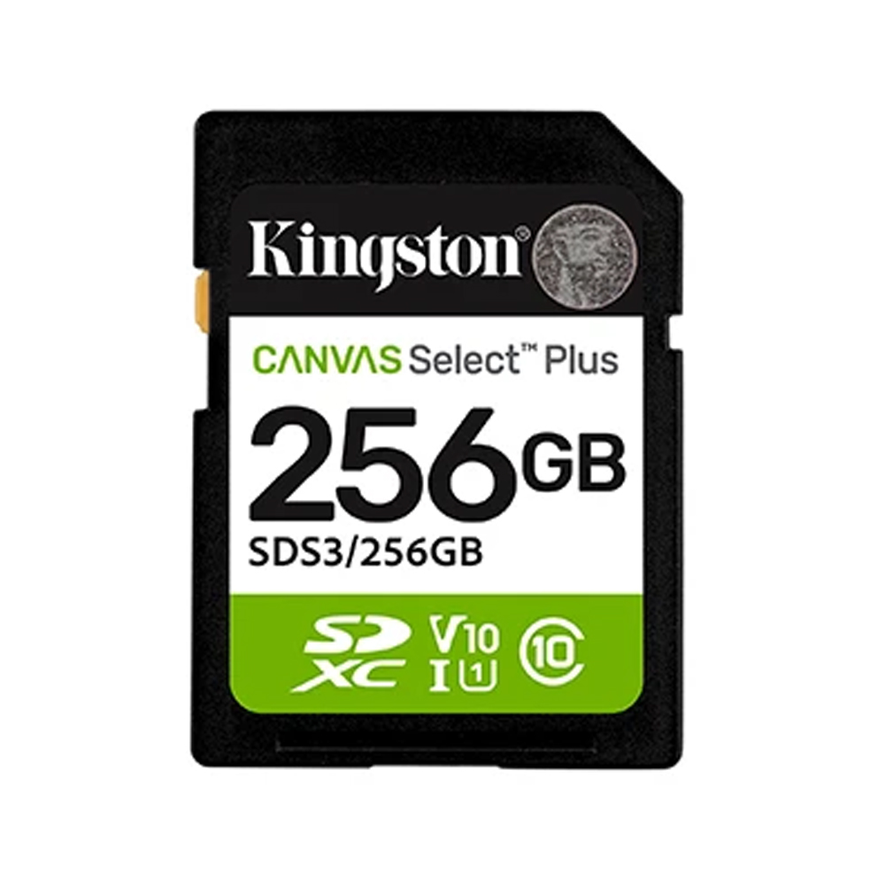 MEMORIA SD SDXC KINGSTON 256GB (SDS3/256GB) CANVAS SELECT PLUS, UHS-I CLASE 10