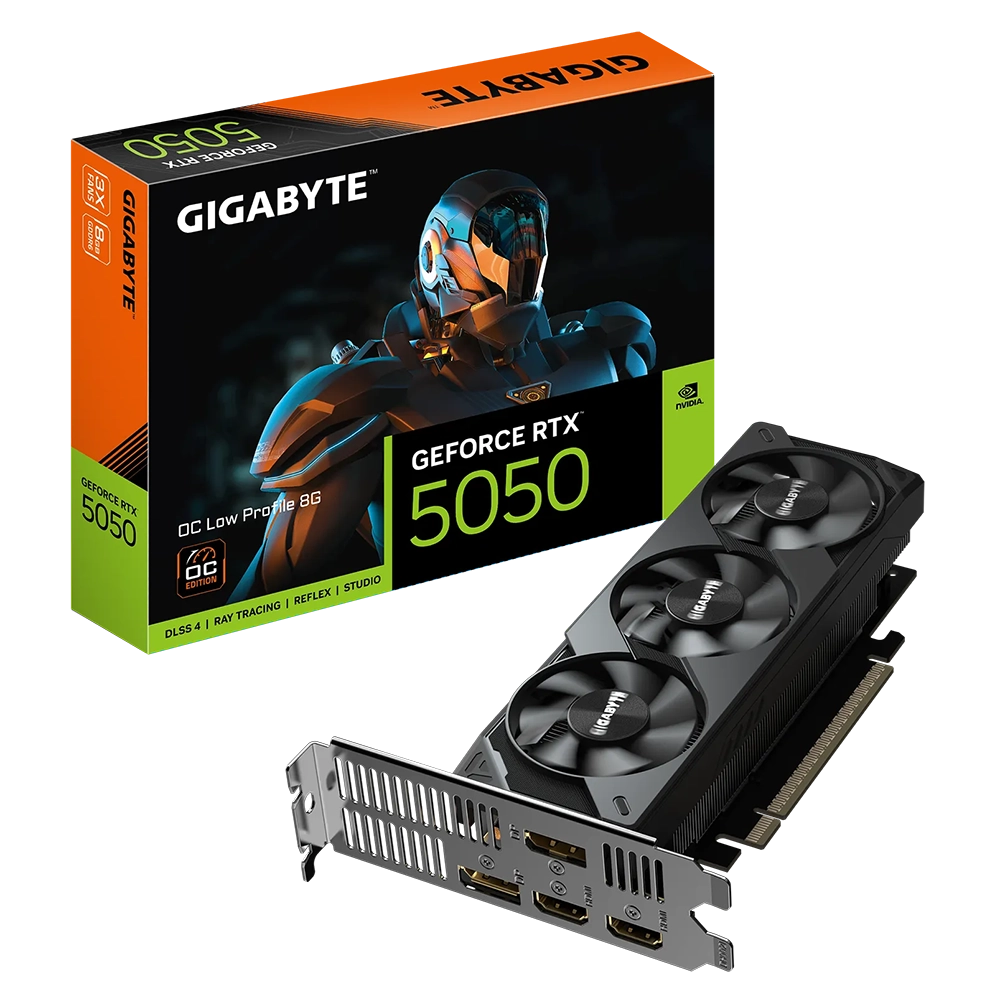 TARJETA DE VIDEO GIGABYTE (GV-N5050OC-8GL) RTX 5050, 8GB GDDR6,PCIE 5.0,2*HDMI,2*DP,3FAN
