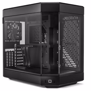 GABINETE HYTE (CS-HYTE-Y60-B) Y60,CAMDUAL,VIDRIO PANORAMICO,ATX,3FAN,CABLE RISER INCL,NEGRO,S/FUENTE