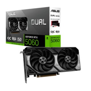 TARJETA DE VIDEO ASUS (DUAL-RTX5060-O8G) 8GB GDDR7, 128BIT, PCI-E 5.0, HDMI, 3*DP, DUAL FAN