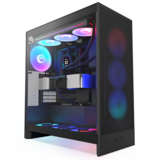 GABINETE NZXT (CM-H72FB-R1) H7 FLOW RGB, ATX, SIN FUENTE, CRISTAL TEMP, F360 RGB CORE, NEGRO