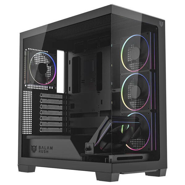 GABINETE BALAM RUSH (BR-941471) TANK POLAR 7900,ATX,1*USB-C,1*USB 3.0,CRISTAL TEMP,2 FAN,NEGRO
