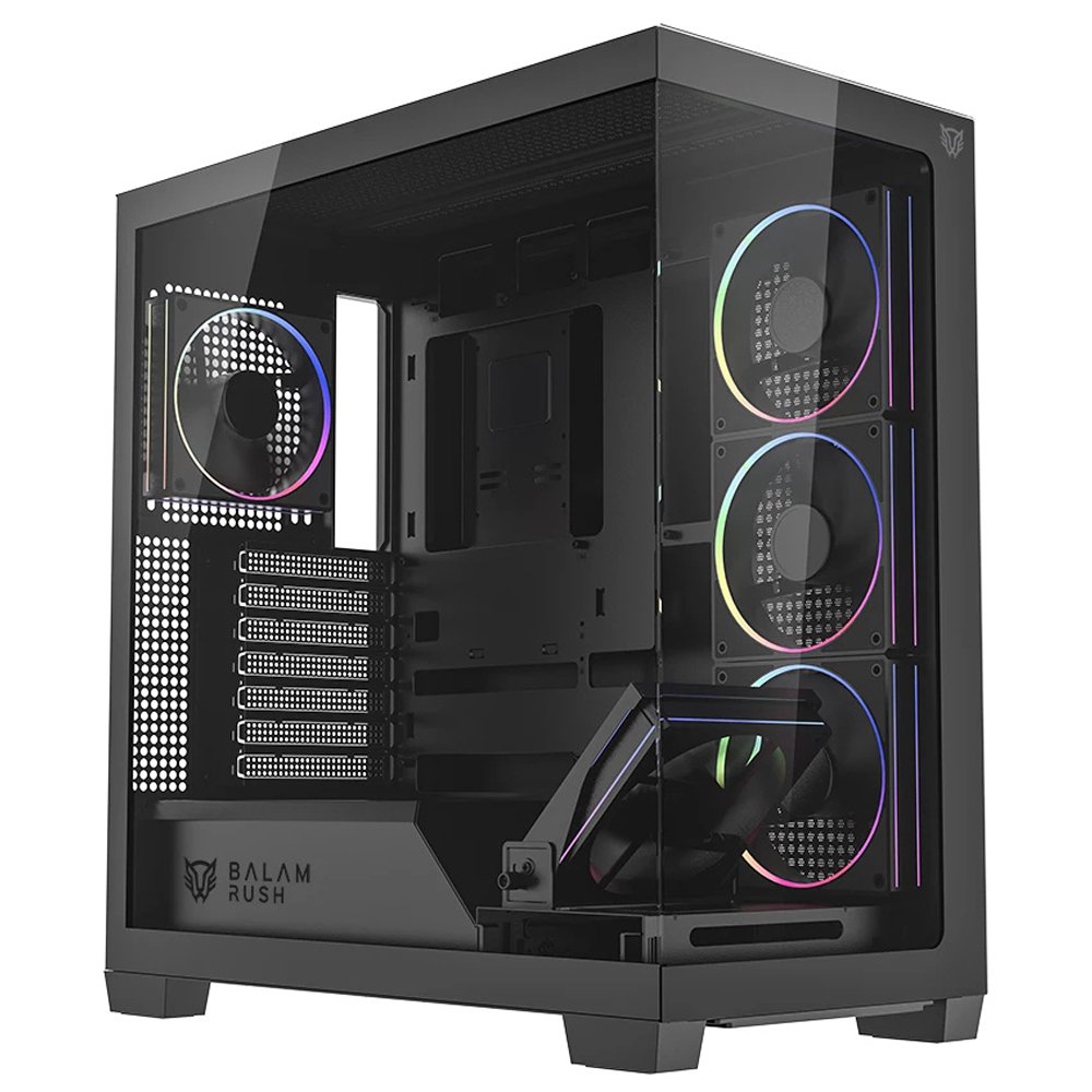 GABINETE BALAM RUSH (BR-941471) TANK POLAR 7900,ATX,1*USB-C,1*USB 3.0,CRISTAL TEMP,2 FAN,NEGRO