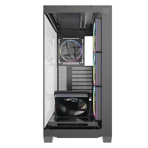 GABINETE BALAM RUSH (BR-941471) TANK POLAR 7900,ATX,1*USB-C,1*USB 3.0,CRISTAL TEMP,2 FAN,NEGRO - Image 4