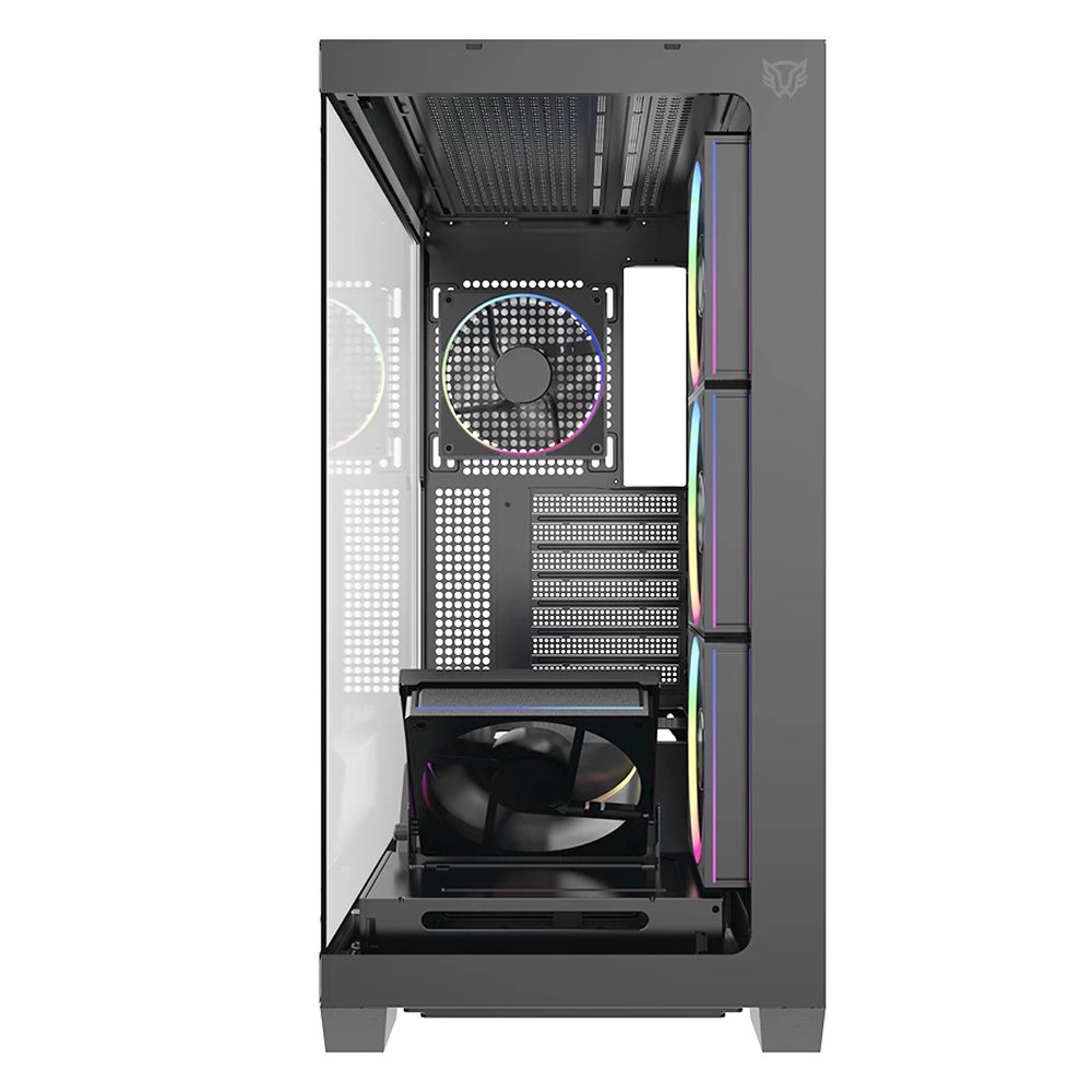 GABINETE BALAM RUSH (BR-941471) TANK POLAR 7900,ATX,1*USB-C,1*USB 3.0,CRISTAL TEMP,2 FAN,NEGRO - Image 4