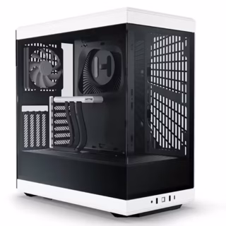 GABINETE HYTE (CS-HYTE-Y40-BW) Y40,PANDA,ATX,VIDRIO PANORAMICO,2FAN,CABLE RISER INCL,NEG/BL,S/FUENTE