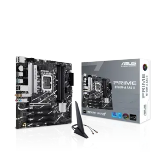 MOTHERBOARD ASUS (PRIME B760M-A AX6 II) SOCKET 1700, 4*DDR5,HDMI,DP,PCI-E 4.0,WIFI6,MATX