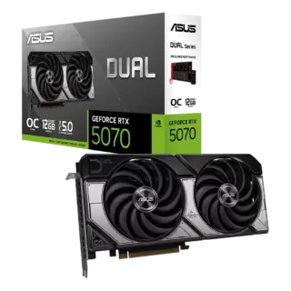 TARJETA DE VIDEO ASUS (DUAL-RTX5070-O12G) 192BIT, PCI-E 5.0,HDMI,3*DP,DUAL FAN