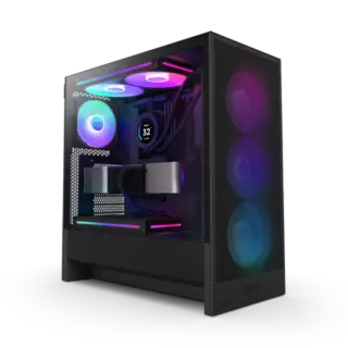 GABINETE NZXT (CC-H52FB-R1) H5 FLOW RGB COMPACT MID-TOWER ATX CASE WITH RGB FANS - NEGRO