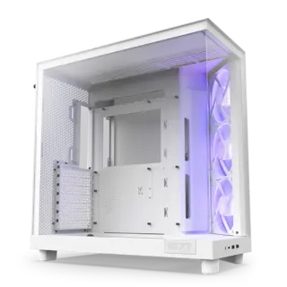 GABINETE NZXT (CC-H61FW-R1) H6 FLOW RGB EDITION COMPACT DUAL-CHAMBER CASE, ATX, BLANCO