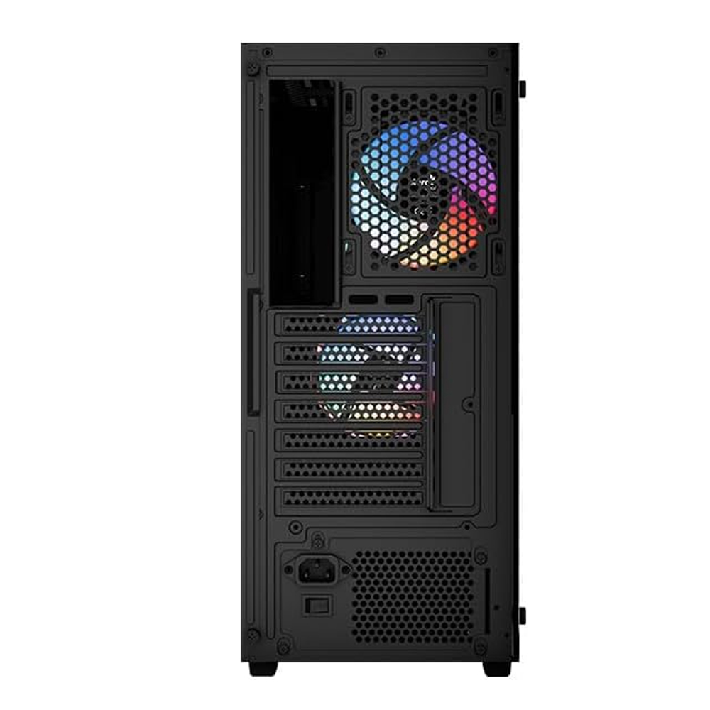 PLAYER GABINETE AEROCOOL/ CRISTAL TEMPLADO/ ATX/ MID-TOWER/ 2 VENTILADORES INCLUIDOS/ PLAYER-G-BK-V1 - Image 3