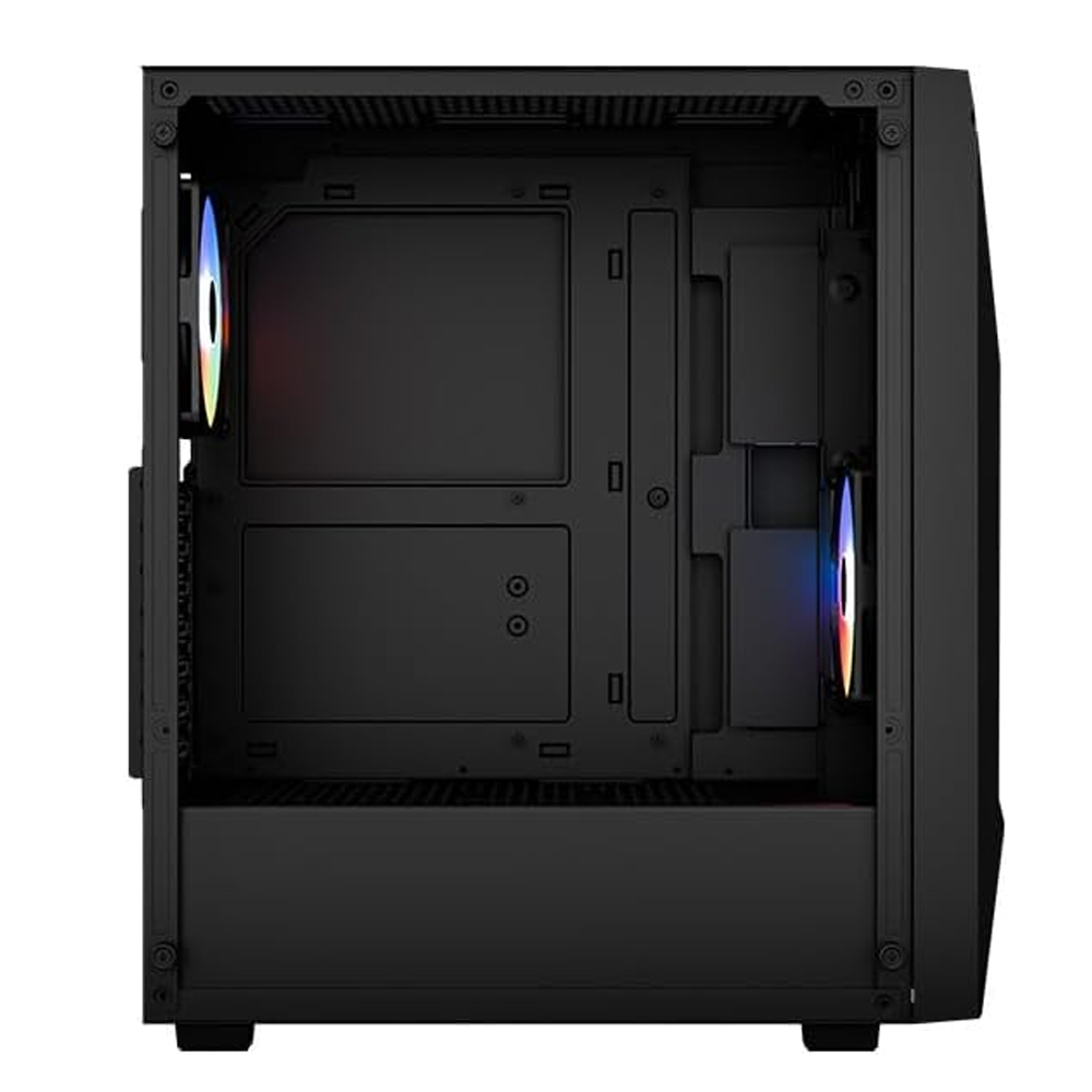 PLAYER GABINETE AEROCOOL/ CRISTAL TEMPLADO/ ATX/ MID-TOWER/ 2 VENTILADORES INCLUIDOS/ PLAYER-G-BK-V1 - Image 4