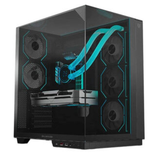 TANK MAJESTIC 7600 BALAM RUSH GABINETE CRISTAL TEMPLADO/ BR-941495 / 5 VENTILADORES INCLUIDOS/ MID-TOWER/ NEGRO