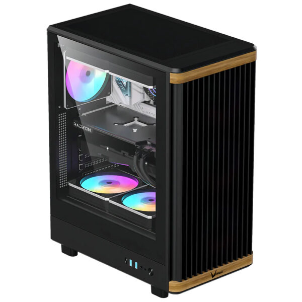 TIMBERLINE T1 GABINETE FORMULA V LINE CRISTAL TEMPLADO/ ATX/ MID-TOWER/ 4 VENTILADORES INCLUIDOS/ NEGRO - Image 2