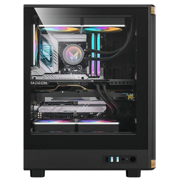 TIMBERLINE T1 GABINETE FORMULA V LINE CRISTAL TEMPLADO/ ATX/ MID-TOWER/ 4 VENTILADORES INCLUIDOS/ NEGRO - Image 4