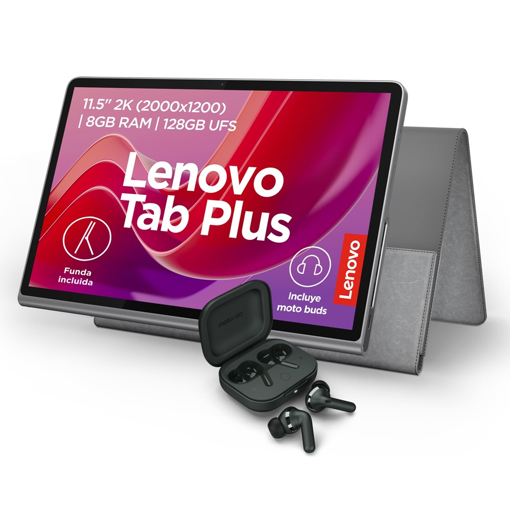TABLET LENOVO TAB PLUS + SLEEVE CASE + MOTO BUDS TB351FU