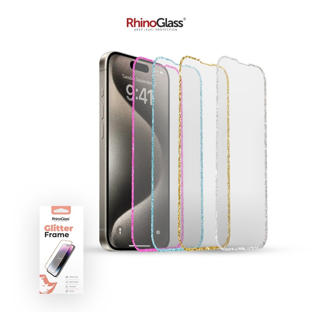 MICA GLITTER 12/12PRO IPHONE GLITTER FRAME RHINOGLASS