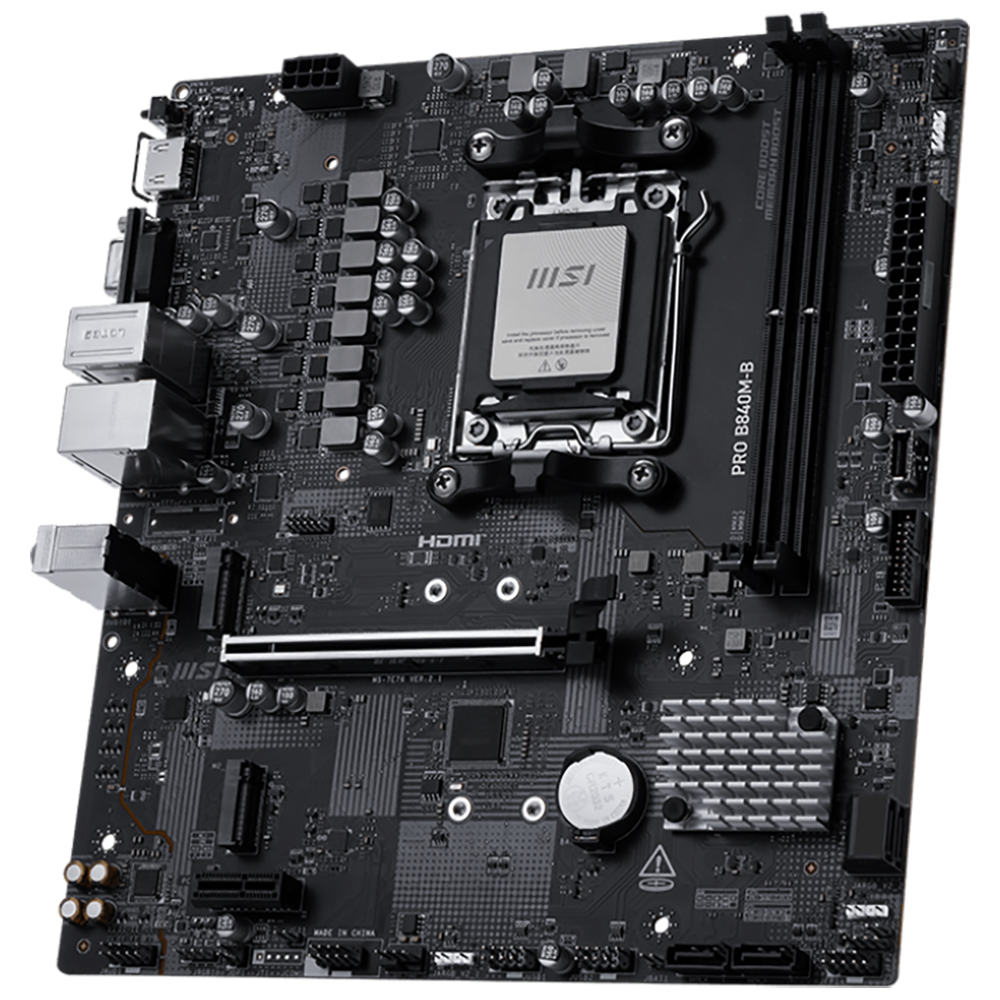 MOTHERBOARD MSI (PRO B840M-B) SOCKET AM5, 2*DDR5 8000, HDMI,VGA, M-ATX - Image 3
