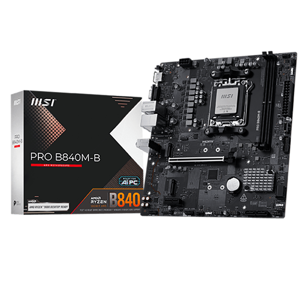 MOTHERBOARD MSI (PRO B840M-B) SOCKET AM5, 2*DDR5 8000, HDMI,VGA, M-ATX