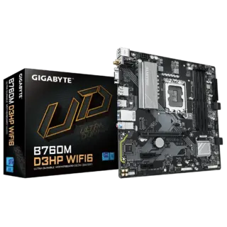 MOTHERBOARD GIGABYTE (B760M D3HP WIFI6) SOCKET 1700,4*DDR5 5600MHZ,HDMI,DP,VGA,WIFI,BT 5.3,MICRO ATX