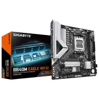 MOTHERBOARD GIGABYTE (B840M EAGLE WIFI6) SOCKET AM5,2*DDR5 5200MHZ,HDMI,DP,WIFI6,BT,MICRO ATX