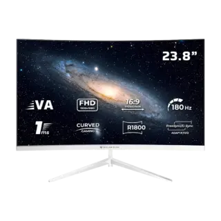 MONITOR 23.8" BALAM RUSH(BR-943048)ANDROMEDA MAG24Y,FHD,180HZ,1*HDMI 2.1,1*DP 1.4,1*TIPO C+3.5 MM,BLANCO