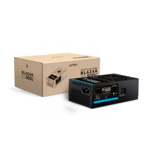 FUENTE DE PODER ACTECK (ES-05002T) BLAZAR FX500, 500W,ATX 24,ATX 12V 4+4,2 SATA,2 MOLEX,NEGRO