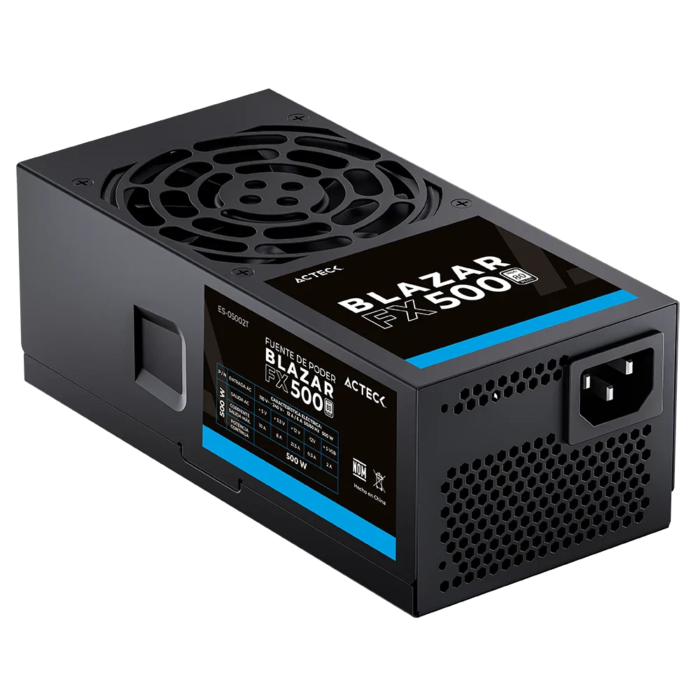 FUENTE DE PODER ACTECK (ES-05002T) BLAZAR FX500, 500W,ATX 24,ATX 12V 4+4,2 SATA,2 MOLEX,NEGRO - Image 2