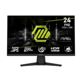 MONITOR LED MSI 24" (MAG 244F) 1920X1080, PLANO, RAPID IPS, 200HZ, 0.5MS, 1*HDMI,1*DP, FREESYNC