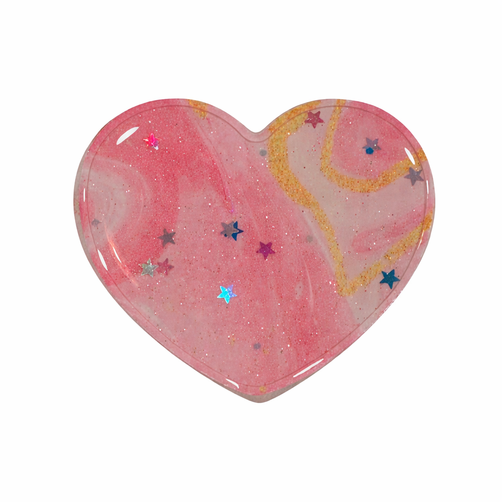 POP SOCKET DE CORAZON MARMOLEADO ROSA
