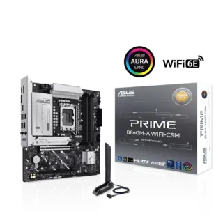 MB ASUS PRIME B860M A WIFI CMS INTEL LGA1851MICRO ATX 192GB 4DDR5 PRIME B860M A WIFI CSM