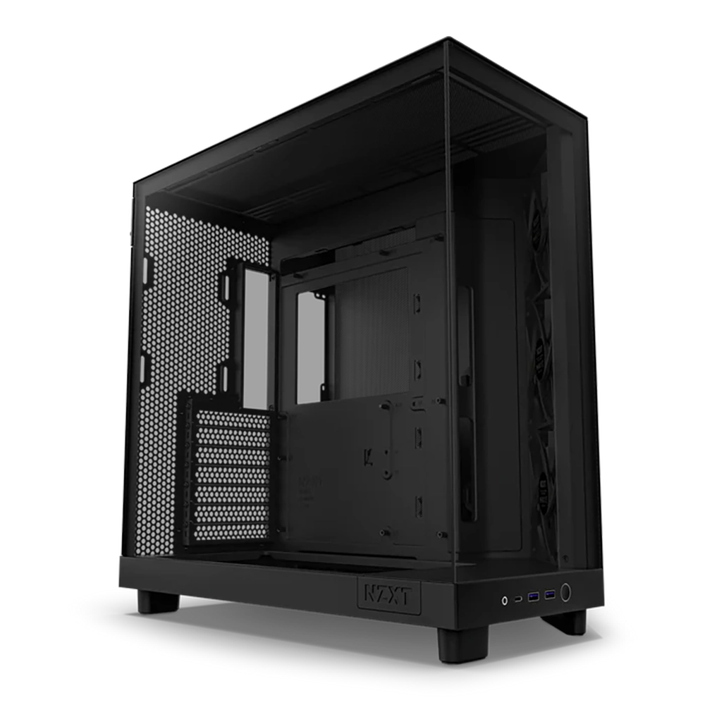 GABINETE NZXT (CC-H61FB-01) H6 FLOW EDITION COMPACT DUAL-CHAMBER, ATX, NEGRO