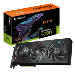 TARJETA DE VIDEO GIGABYTE (GV-N5060AORUS E-8GD) RTX 5060,8GB GDDR7,PCIE 5.0,HDMI,3*DP,3 FAN