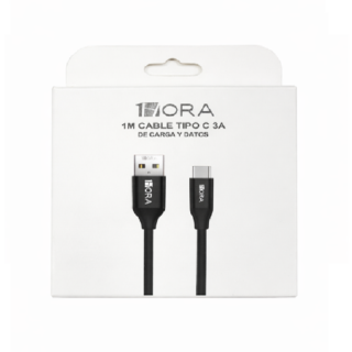 1M CABLE TIPO C 3A DE CARGA DE DATOS HORA