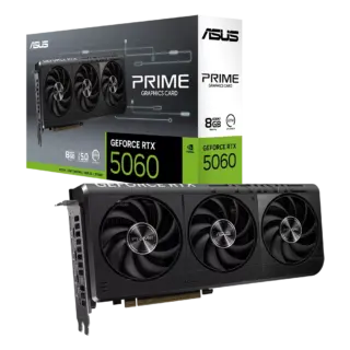TARJETA DE VIDEO ASUS (PRIME-RTX5060-8G) 8GB GDDR7, 128BIT, PCI-E 5.0, HDMI, 3*DP, 3 FAN