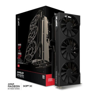 TARJETA DE VIDEO XFX (RX-97SWFB3B9) SWIFT RADEON RX9070 OC, 16GB, 2210MHZ, 3*DP, HDMI, 3*FAN, NEGRO