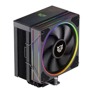 VENTILADOR P/CPU BALAM RUSH(BR-942041)HELIUX PRO HEX50,RGB,4 PIPAS,TDP 220W,AMD/INTEL,1*FAN 120MM,PWN 4 PIN+ARGB 3 PIN,NEGRO